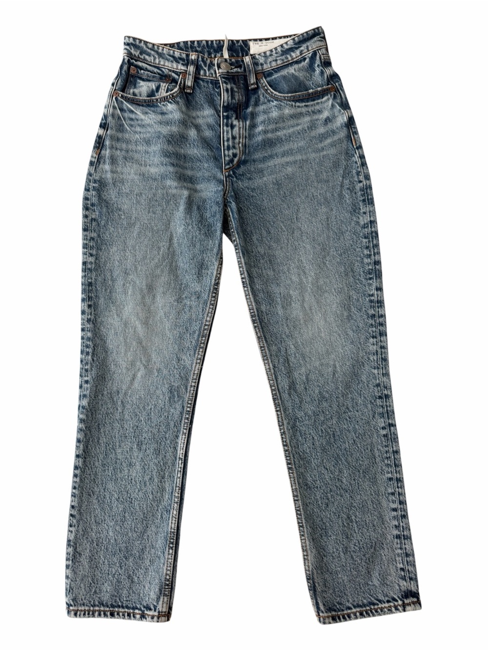 ✅ rag & bone Nina High rise ankle Cigarette Blue jeans 100% cotton size 26